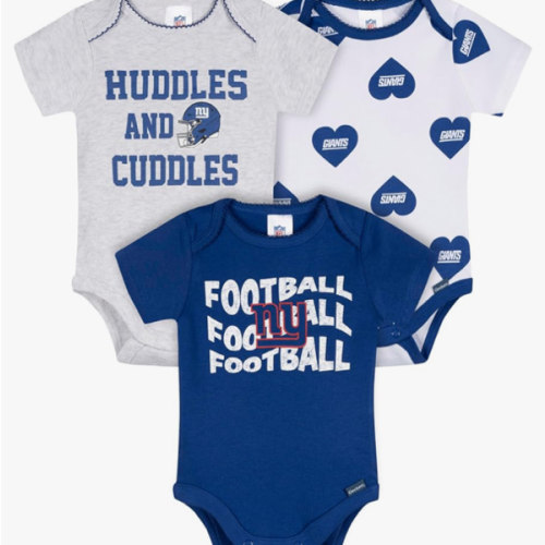 Gerber NFL Baby Girls 3-Pack Onesie Bodysuit