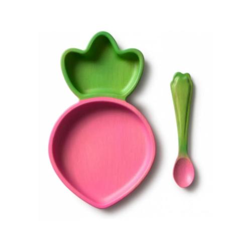 Oli & Carol - Ramona The Radish Plate & Spoon Set