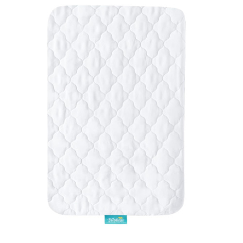 Mini Crib Mattress Protector Sheets Fitted Waterproof Mini Crib Mattress Pad Cover, Noiseless & Machine Wash 100% Absorbent Mattress Protector Sheet Quilted, White, 38" x 24"