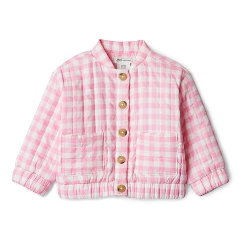 Amazon Essentials x Sofia Grainge Baby Girls' Cotton Sateen Lightweight Printed Jacket