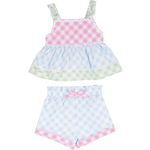 Spring Gingham Tank & Shorts Set
