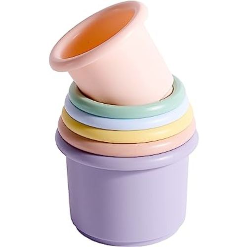 green sprouts Sprout Ware® Stacking Cups, 6mo+ Plant-Plastic, Dishwasher Safe, Tested for Hormones