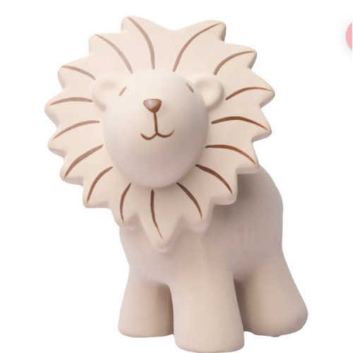 Lion Organic Natural Rubber Rattle, Teether & Bath Toy