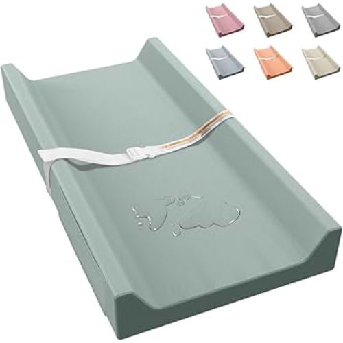 Vegan Leather Baby Changing Pad, Waterproof & Wipeable Soft Diaper Changing Mat 32“ x 16.6" Comfortable Infant Changing Station for Dresser & Table