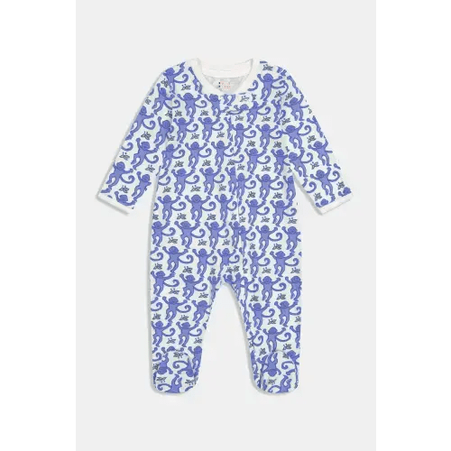 Infant Monkey Zipper Footie