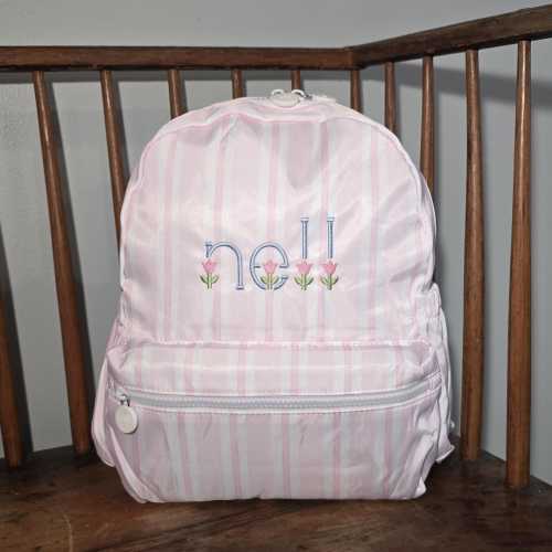 Monogrammed Nylon Toddler or Full Size Backpack, Personalized Baby Bag