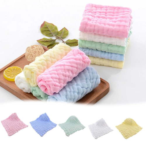 Baby Washcloths and Burp Cloths, Soft Absorbent Towels for Newborns, 1 Pack, 9.84x9.84 Inches