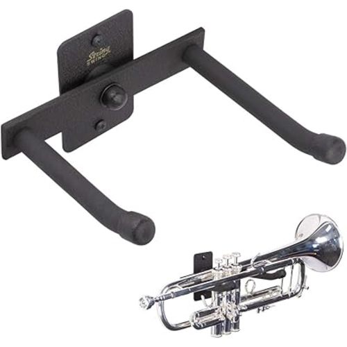 String Swing Horizontal Wall Mount Trumpet Holder - Stand for All Trumpets Including Piccolo and Pocket - Musical Instruments Safe Without Hard Cases - Made in USA