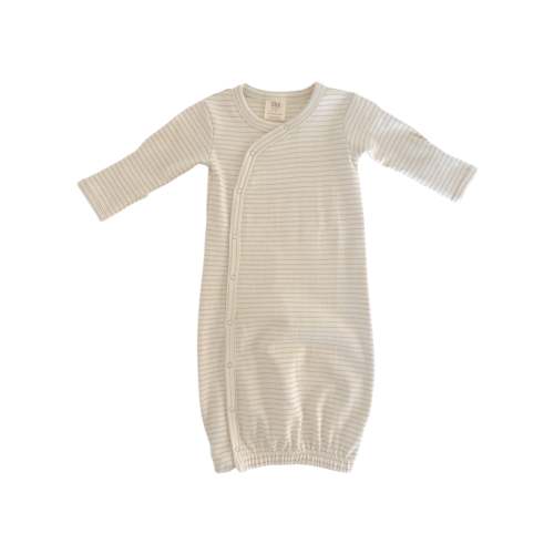 Sage Pencil Stripe / Organic Gown