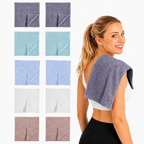 Burp Cloths, Super Soft & Highly Absorbent Coral Fleece, 20x10 Gentle Large Burp Rugs for Baby Sensitive Skin - Burping Cloths for Newborn Essentials, 10 Pack (Grey Multicolor, 20 X 10 Inch)