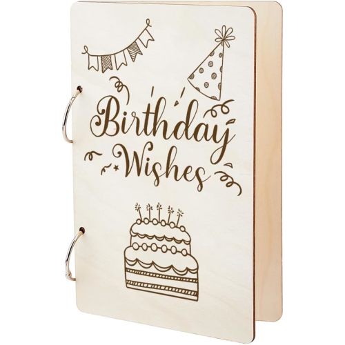 SUPERDANT Birthday Wishes Greeting Card Organizer Birthday Gift Card Holder Cake Cards Keeper Storage Keepsake Book Binder Post Cards Photo Album Holder Party Planner Journal Keepsake Gifts