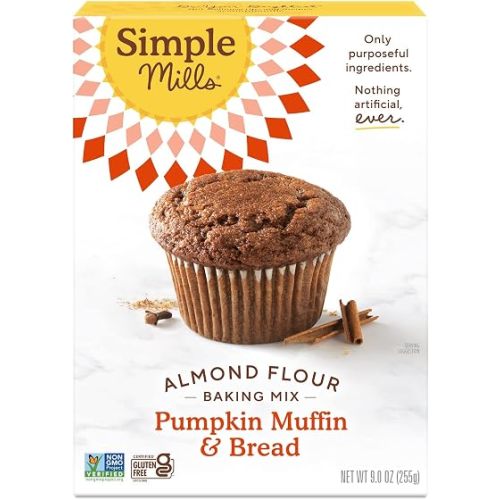Simple Mills Almond Flour Pumpkin Muffin and Bread Mix, 1pk, 9 oz