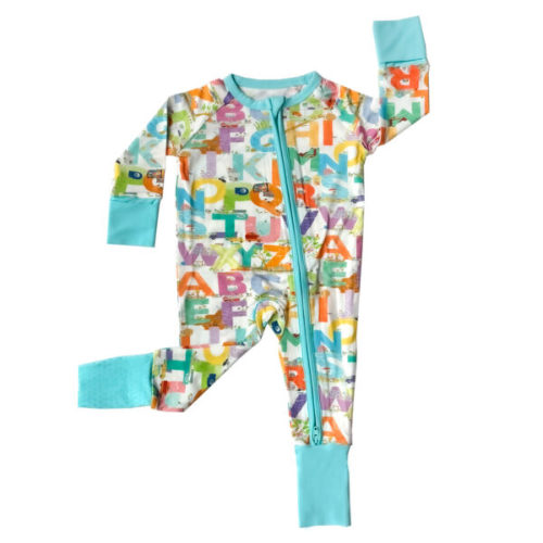 LMNO Peas Zippered Romper