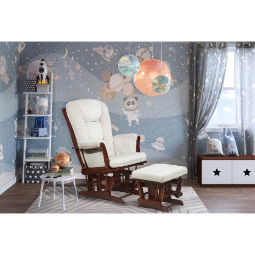 Rosalind Wheeler Maelys Glider with Ottoman & Reviews | Wayfair