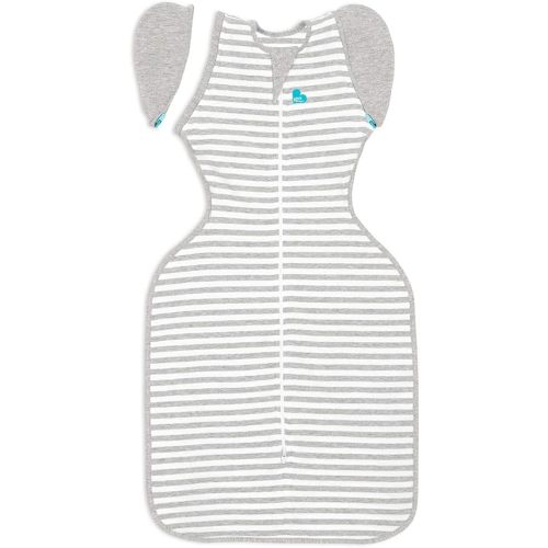 Love to Dream Swaddle Up Transition Swaddle, Patented Zip-Off Wings, Gently Help Baby Transition from Being Swaddled to Arms Free When Showing Signs of Rolling, 1.0 TOG, 13-19 lbs, Gray