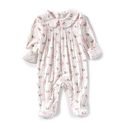 Angel Dear Baby Girls Bamboo Dainty Buds Footie