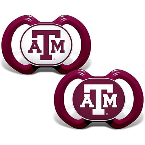 BabyFanatic Pacifier 2-Pack - NCAA Texas A&M Aggies - Officially Licensed League Gear