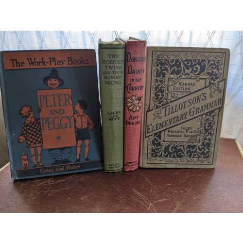 Set of 4 Decorative Vintage Children's Books