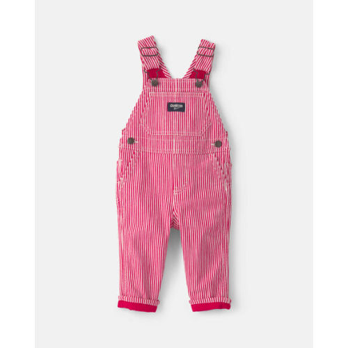 Baby Boy Hickory Stripe Overalls - Red/White - OshKosh B'gosh | Carter's