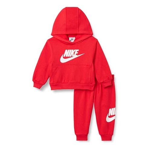 Nike Baby Sportswear Club Fleece Pullover Hoodie and Joggers 2-Piece Outfit Set (Large Swoosh Logo)