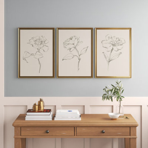 Lark Manor™ Floral Contour Study I Premium Framed Print - Ready To Hang & Reviews | Wayfair