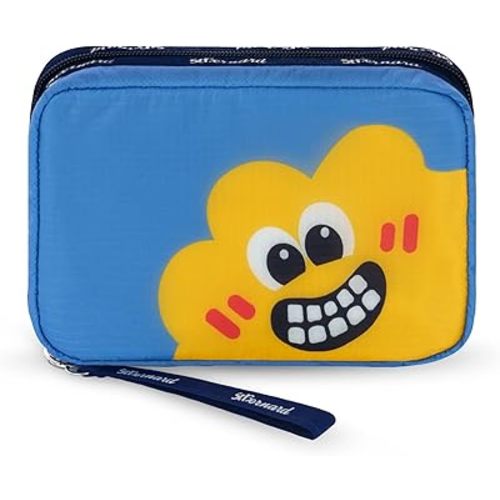 Stbernard Small First Aid Kit for Kids and Adults, Medical Kit with Digital Thermometer for Home, Travel, Hiking, Backpack, 6.3x4.33x1.97in, Blue