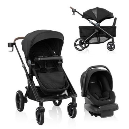 Evenflo Transformer Travel System Stroller with LiteMax Infant Car Seat - Black