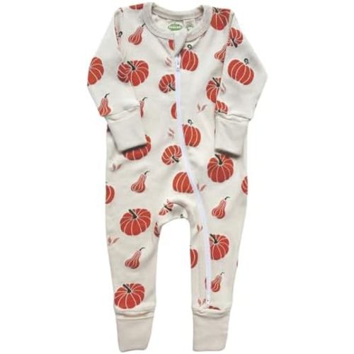 Parade Organic Signature Print '2-Way' Zip Romper - Long Sleeve