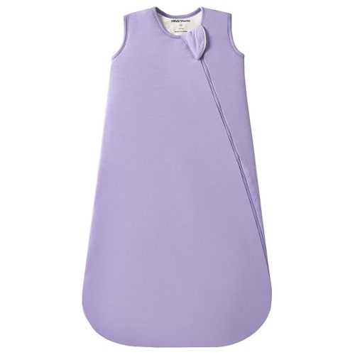 1.0 Tog Baby Sleep Sack, Wearable Blanket for Infants & Toddlers, Bamboo Rayon, 2-Way Zipper, Sleeping Bag for Newborn Babies, Lightweight for Spring & Autumn,Purple,S