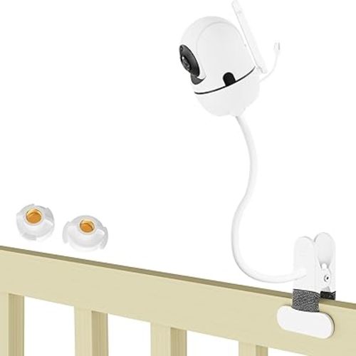 Flexible Baby Monitor Mount for HelloBaby HB6550/HB65/HB66/HB248,ANMEATE SM935E Baby Camera Mount Adjustable Clip Clamp Mount Long Gooseneck Arm,Baby Monitors Holder No Tools or Wall Damage 15.7 inch