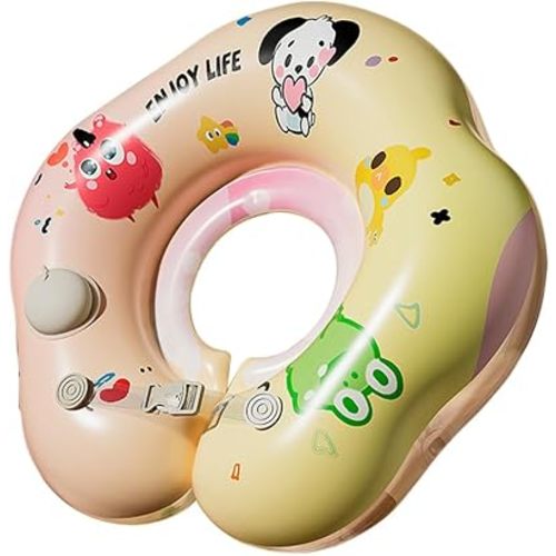 Inflatable Button Infant Comfortable Support Swim Ring Full Surround Protection forBath and Pool Playtime 0–18 Months