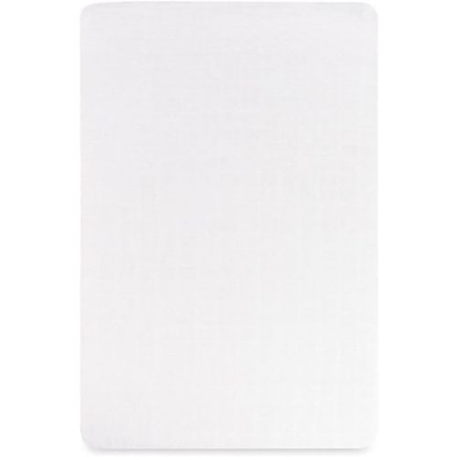 Babyletto 100% Organic Cotton All-Stages Bassinet Sheet, GOTS-Certified, Fitted 360°, Ultra-Soft and Breathable Muslin - Plain White