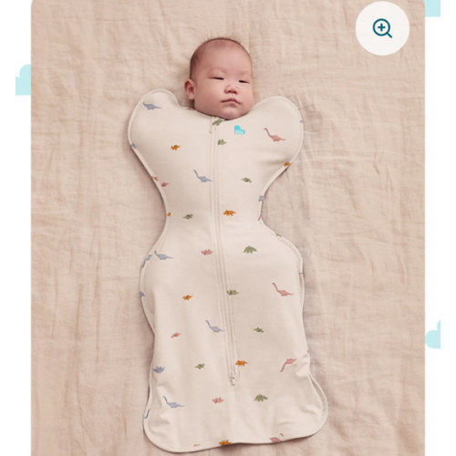 Swaddle Up™ 1.0 TOG Cotton Cream Dino Snore