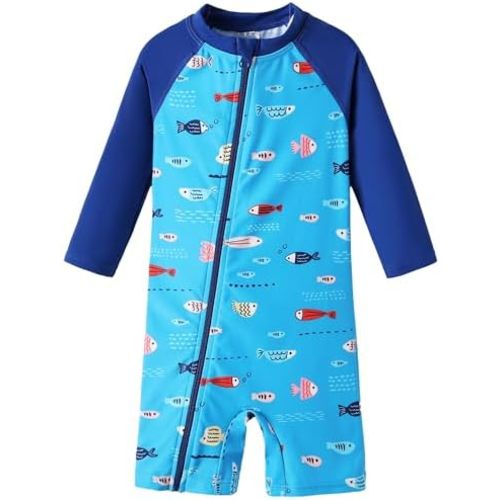 UMELOK Baby Boy Swimsuit UPF 50+ Sun Protection Rash Guard Swimwear