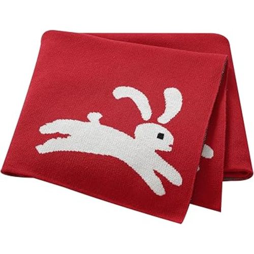 Hadetoto Baby Blankets for Boys and Girls, Newborn Knitted Cotton Swaddle Blankets Neutral Crochet Receiving Blanket, Baby Essentials, Registry & Gift, 40 x 30 inches