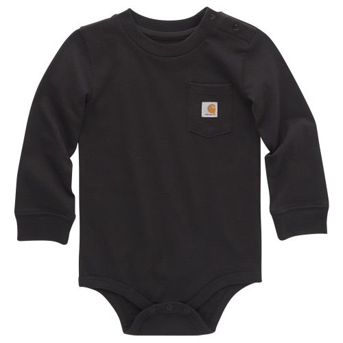 Carhartt® Infant Long-Sleeve Pocket Bodysuit, Black -CA5002-K01