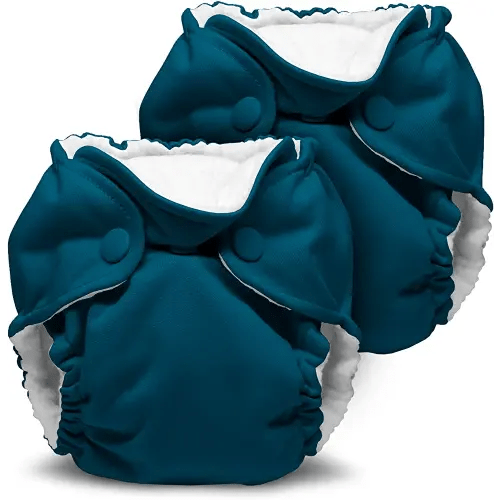 Kanga Care Lil Joey Newborn All in One AIO Cloth Diaper (2pk) Caribbean 4-12lbs