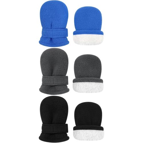 Sarfel 3 Pairs Baby Mittens Winter Toddler Mittens Warm Fleece Infant Gloves for Kids Toddler Winter Gloves for Boys Girls