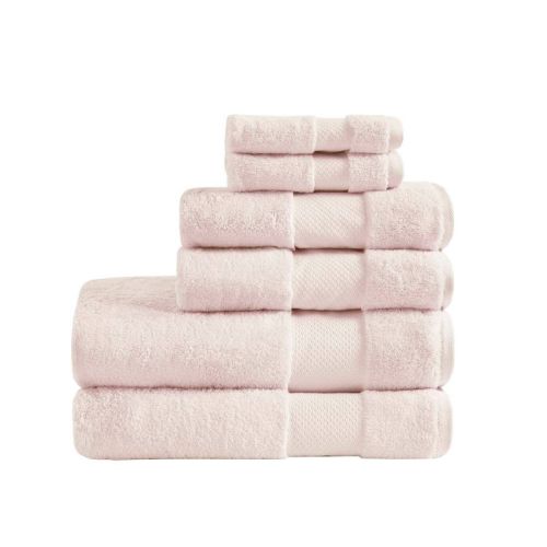 6pc Bath Towel Set Blush