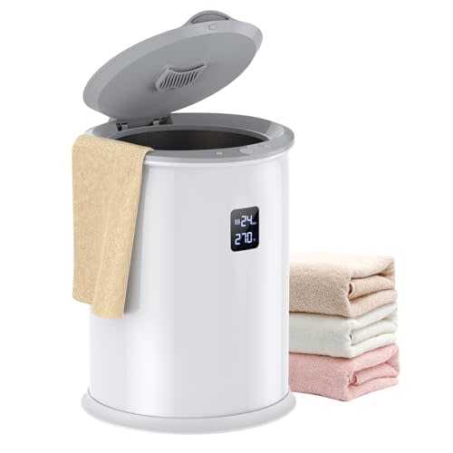 Large Towel Warmer for Bathroom, Luxury Hot Towel Warmer with Timer, LED Display Time and Temperature, Insulation Effect Up to 150 Minutes, Delay Time Up to 24 Hours, Best Ideals (White)