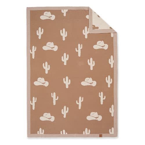 Cactus Jacquard Baby Blanket, 30"x40" Two-Sided Breathable Throw Blanket for Boys and Girls, Newborn Infant Toddler Ideal for Gift