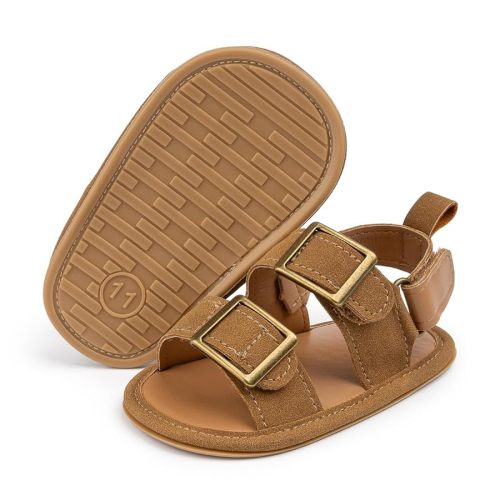 HsdsBebe Infant Baby Boys Girls Summer Beach Sandals Breathable Athletic Anti-slip Soft Sole Newborn First Walker Crib Shoes