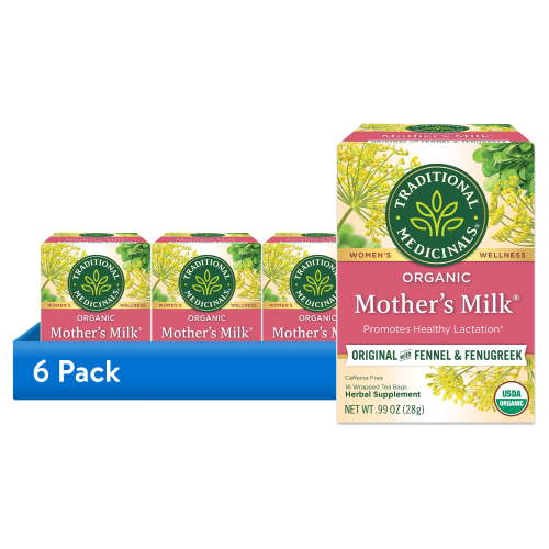 (6 pack) Traditional Medicinal Mother's Milk, Organic Tea Bags, 16 Count