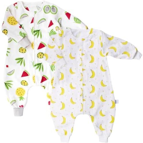 toddler Muslin Original 100% Cotton Sleeping Sack Sleep Bag with legs Baby Wearable Blankets Long Sleeves 1-4T