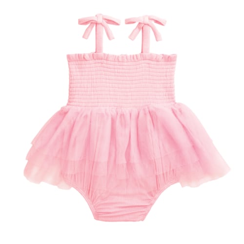 Pink Tutu Crawler (3-6M) | Adorable Tutu Baby Outfit | Mud Pie