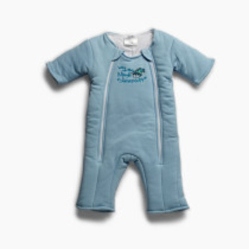 Magic Sleepsuit Baby Merlin's Cotton Baby Swaddle Transition Product - Soft and Cozy Design, Double Zipper for Easy Diaper Changes, Promotes Safe Sleep, 3-6 Months - Blue - Small 12-18lbs