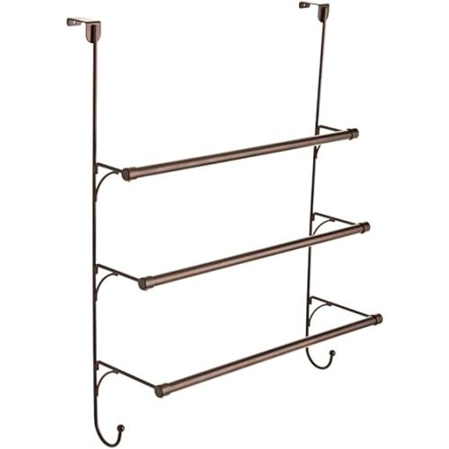 Franklin Brass 193153-FN Over-the- Door Towel Rack, 18.59 x 8.25 x 24.57 Inches, Satin Nickel