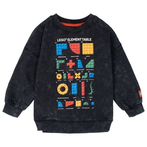 LEGO Baby Boy or Girl Long Sleeve Fleece Top Acid Wash Black 12 Months