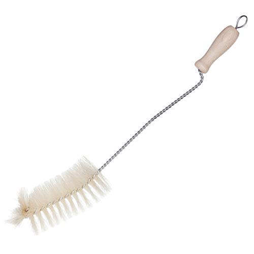 Redecker Baby Bottle Brush, Natural Pig Bristle, Narrow Neck Cleaning for Baby Bottles, Flexible Wire Handle, Made in Germany