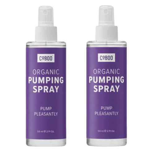 CoBoo The Original Pumping Spray, Organic Breast Pump Lubricant (Pack of 2) | Breast Pumping Spray, Vegan & Lanolin Free, Made in USA, Helps Sore Nipples & Clogged Milk Ducts, 2 fl oz Each